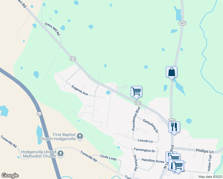 map of restaurants, bars, coffee shops, grocery stores, and more near 1275 Old Elizabethtown Road in Hodgenville