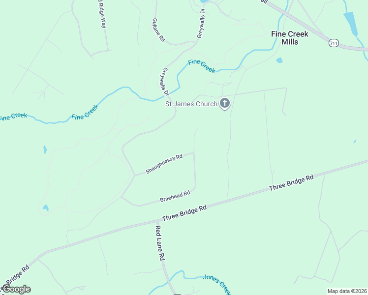 map of restaurants, bars, coffee shops, grocery stores, and more near 2574 Shaughnessy Road in Powhatan