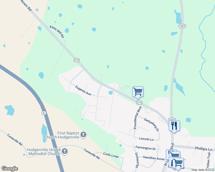 map of restaurants, bars, coffee shops, grocery stores, and more near 1275-1399 Old Elizabethtown Road in Hodgenville