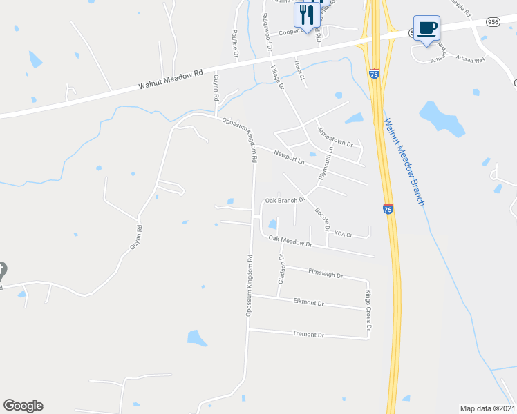 map of restaurants, bars, coffee shops, grocery stores, and more near 200 Oak Branch Drive in Berea