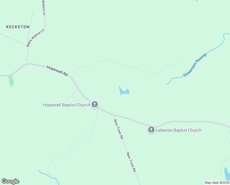 map of restaurants, bars, coffee shops, grocery stores, and more near 5200 Hopewell Road in New Kent