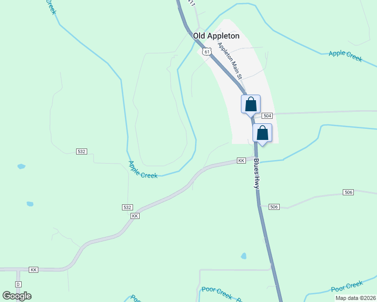 map of restaurants, bars, coffee shops, grocery stores, and more near 424 Apple Creek Lane in Old Appleton