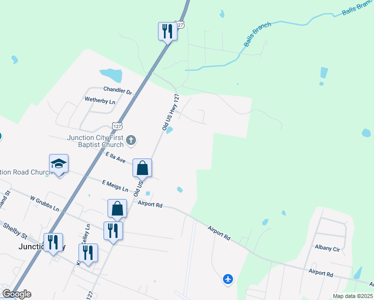 map of restaurants, bars, coffee shops, grocery stores, and more near 3910 Hustonville Road in Danville