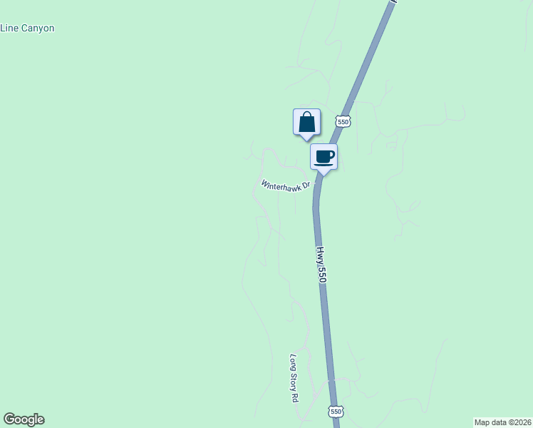 map of restaurants, bars, coffee shops, grocery stores, and more near Falcon Ridge Road in La Plata County