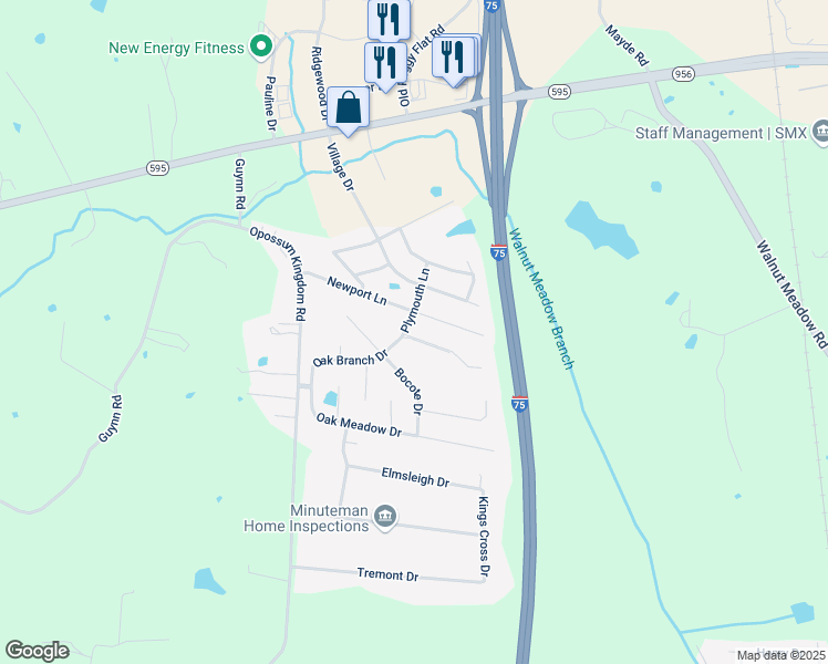 map of restaurants, bars, coffee shops, grocery stores, and more near 221 Oak Branch Drive in Berea