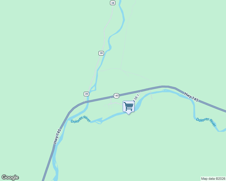 map of restaurants, bars, coffee shops, grocery stores, and more near 25137 Highway 145 in Dolores