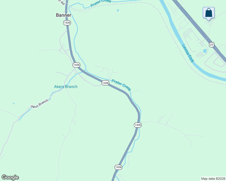 map of restaurants, bars, coffee shops, grocery stores, and more near Highway 1426 in Banner