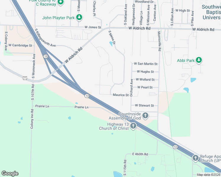 map of restaurants, bars, coffee shops, grocery stores, and more near 36 Loredo Avenue in Bolivar