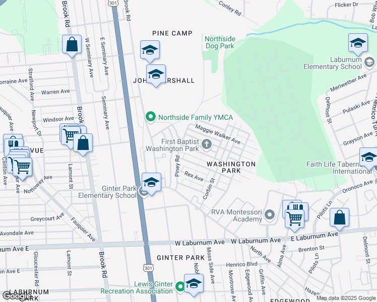map of restaurants, bars, coffee shops, grocery stores, and more near 817 Lincoln Avenue in Richmond