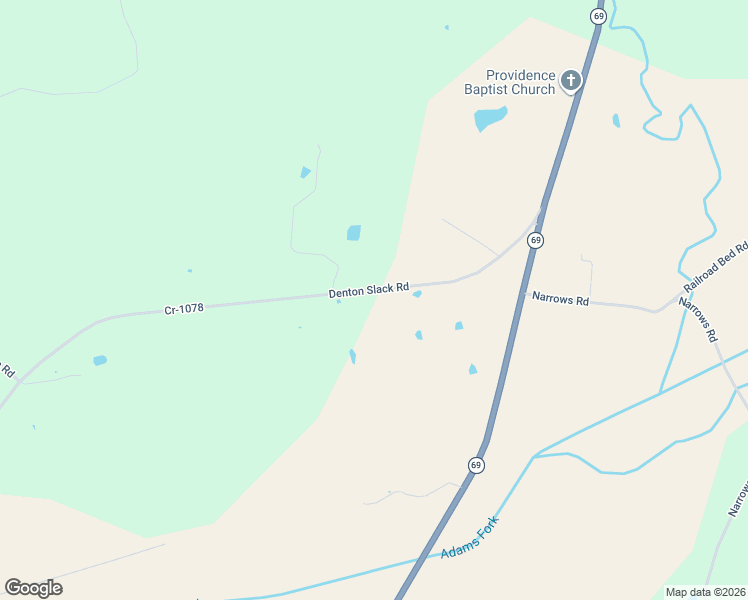 map of restaurants, bars, coffee shops, grocery stores, and more near 399 Denton Slack Road in Fordsville