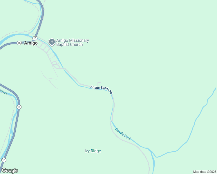 map of restaurants, bars, coffee shops, grocery stores, and more near 435 Amigo-Egeria Road in Amigo