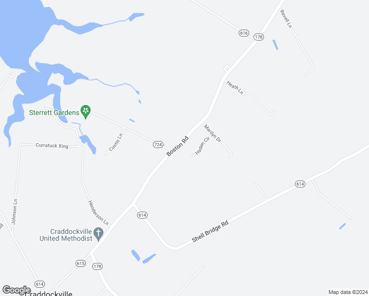 map of restaurants, bars, coffee shops, grocery stores, and more near 33129 Boston Road in Painter