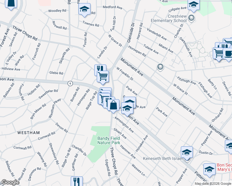 map of restaurants, bars, coffee shops, grocery stores, and more near in 