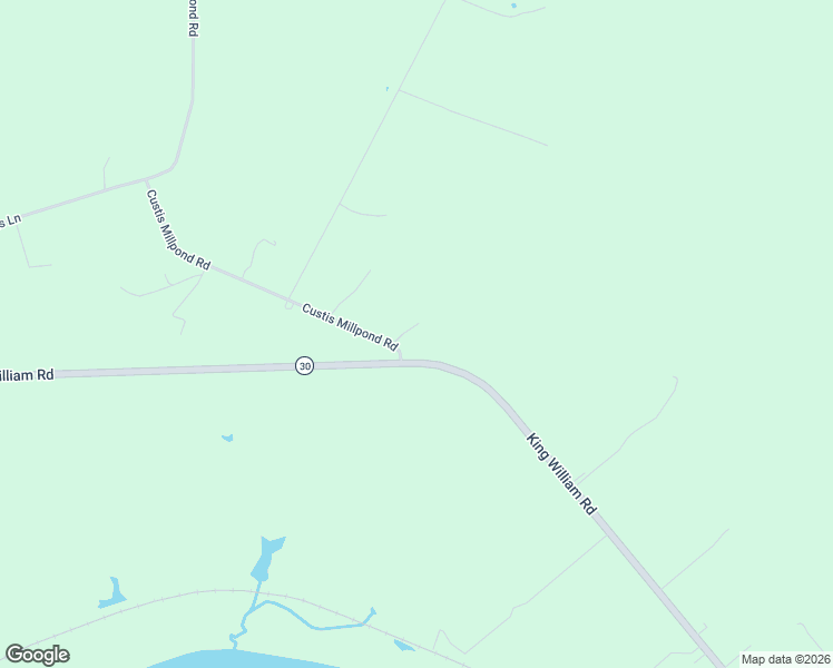 map of restaurants, bars, coffee shops, grocery stores, and more near 30 Custis Millpond Road in West Point