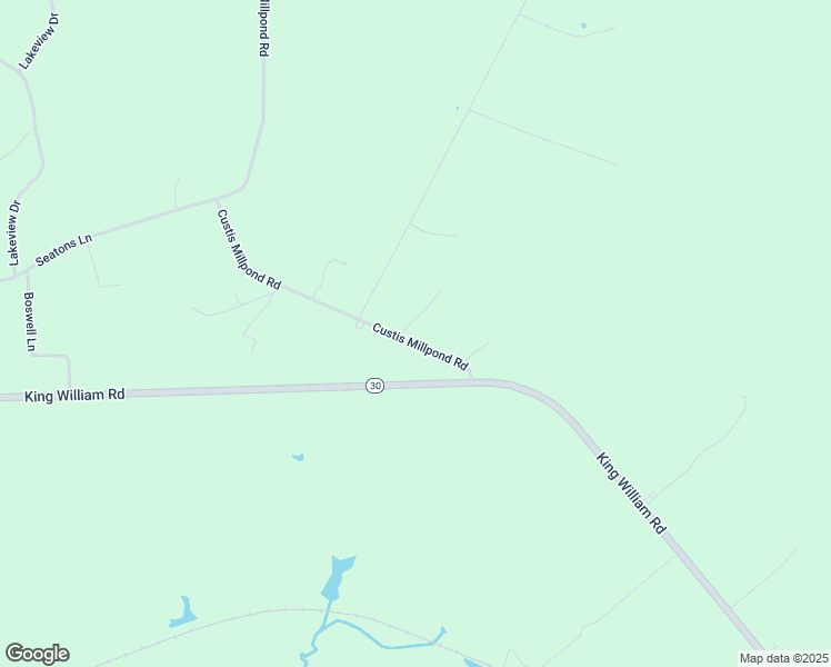 map of restaurants, bars, coffee shops, grocery stores, and more near 158 Custis Millpond Road in West Point
