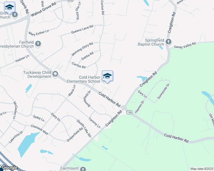 map of restaurants, bars, coffee shops, grocery stores, and more near 6740 Cold Harbor Road in Mechanicsville