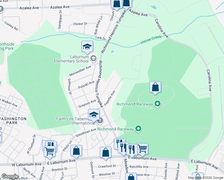 map of restaurants, bars, coffee shops, grocery stores, and more near 620 Fayette Avenue in Richmond