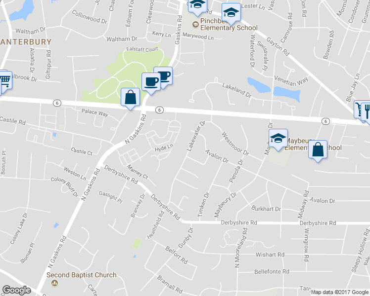map of restaurants, bars, coffee shops, grocery stores, and more near 812 Lakewater Drive in Richmond
