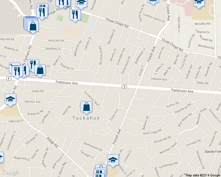 map of restaurants, bars, coffee shops, grocery stores, and more near 1021 Dinwiddie Avenue in Richmond