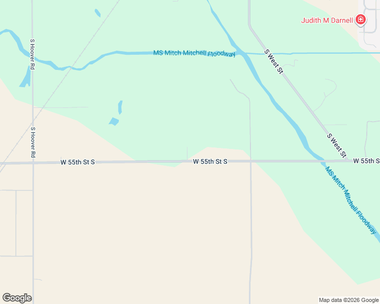 map of restaurants, bars, coffee shops, grocery stores, and more near 4320 West 55th Street South in Wichita