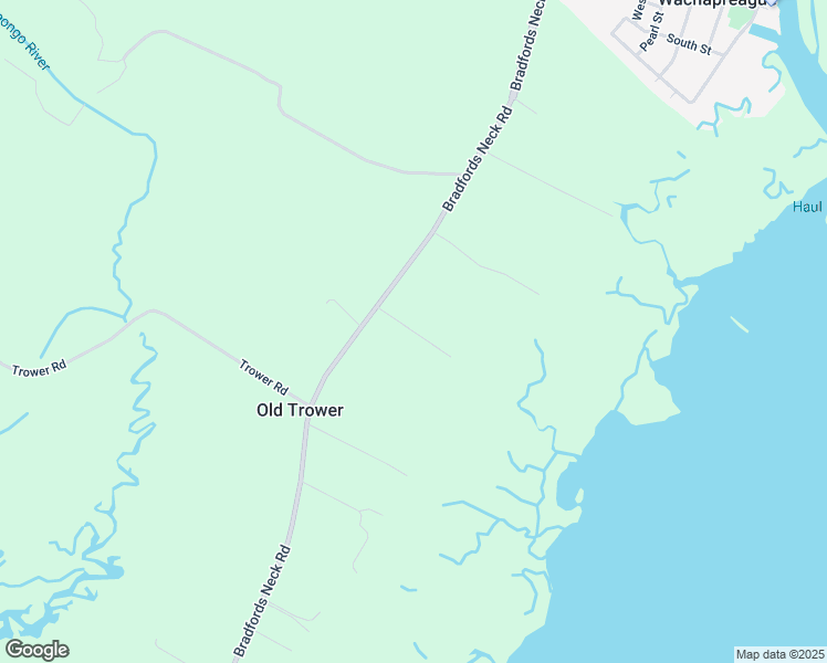 map of restaurants, bars, coffee shops, grocery stores, and more near Gulf Stream Drive in Accomack County