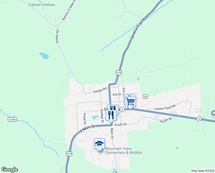 map of restaurants, bars, coffee shops, grocery stores, and more near 5th Street in Union