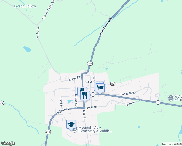 map of restaurants, bars, coffee shops, grocery stores, and more near 5th Street in Union