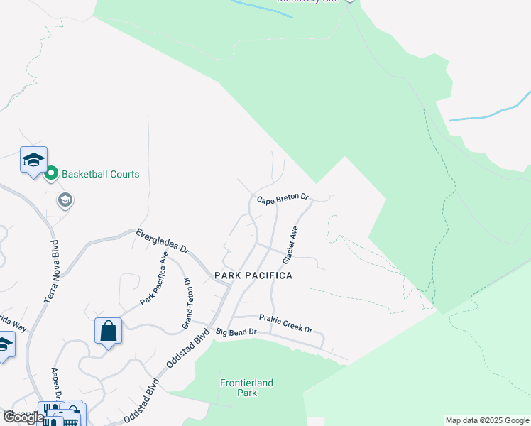 map of restaurants, bars, coffee shops, grocery stores, and more near 19 Elk Court in Pacifica