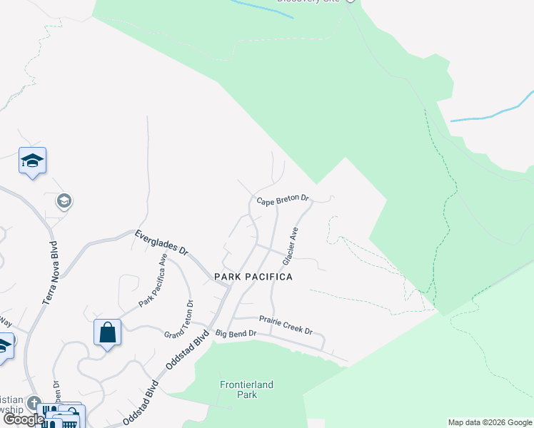 map of restaurants, bars, coffee shops, grocery stores, and more near 19 Elk Court in Pacifica