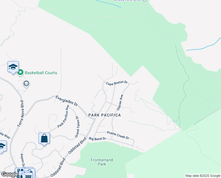 map of restaurants, bars, coffee shops, grocery stores, and more near 19 Elk Court in Pacifica