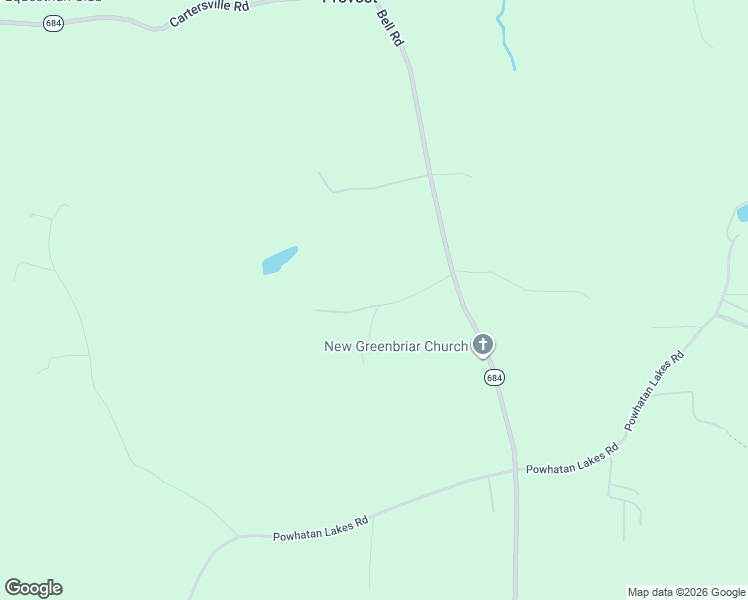 map of restaurants, bars, coffee shops, grocery stores, and more near 4720 Brown Orchard Lane in Powhatan