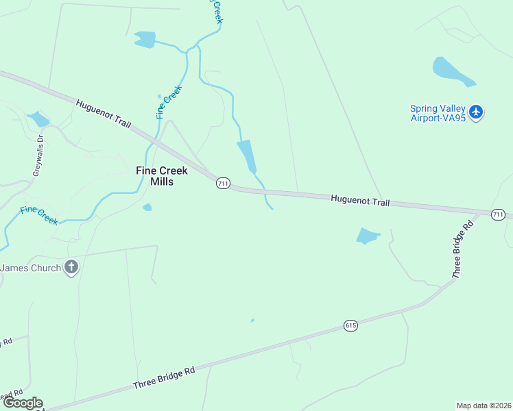 map of restaurants, bars, coffee shops, grocery stores, and more near 2401 Huguenot Trail in Powhatan