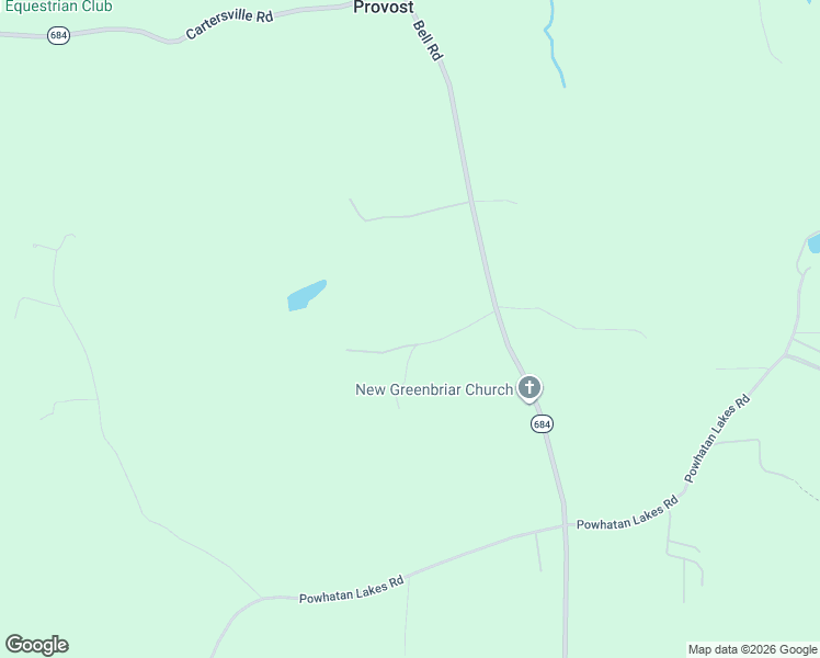 map of restaurants, bars, coffee shops, grocery stores, and more near 4720 Brown Orchard Lane in Powhatan