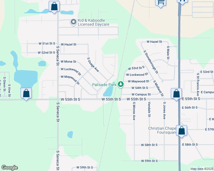 map of restaurants, bars, coffee shops, grocery stores, and more near 5550 South Gold Street in Wichita