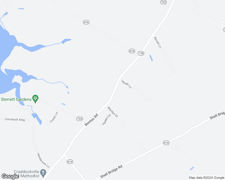 map of restaurants, bars, coffee shops, grocery stores, and more near 32570 Boston Road in Painter