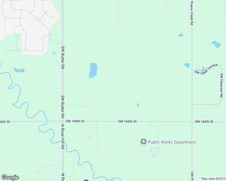 map of restaurants, bars, coffee shops, grocery stores, and more near Southwest 160th Street in Rose Hill
