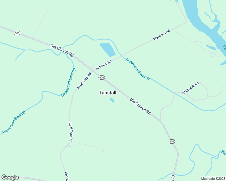 map of restaurants, bars, coffee shops, grocery stores, and more near 12300 Old Church Road in New Kent