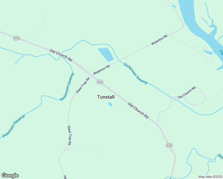 map of restaurants, bars, coffee shops, grocery stores, and more near 12300 Old Church Road in New Kent