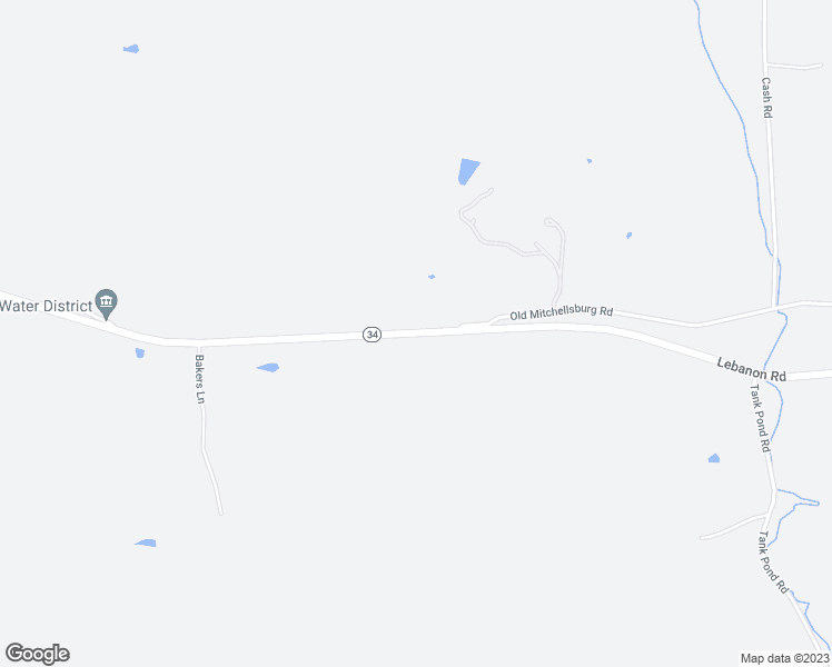 map of restaurants, bars, coffee shops, grocery stores, and more near Highway 34 in Parksville
