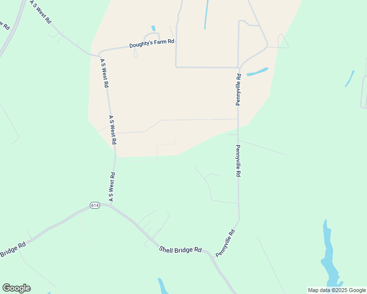 map of restaurants, bars, coffee shops, grocery stores, and more near 14333 Forest Grove Road in Painter