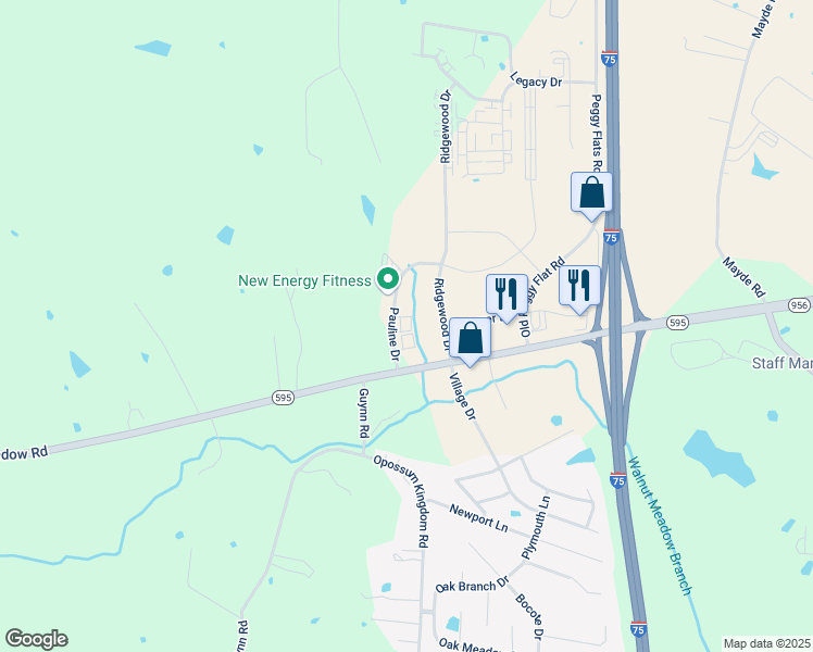 map of restaurants, bars, coffee shops, grocery stores, and more near 208 Pauline Drive in Paint Lick