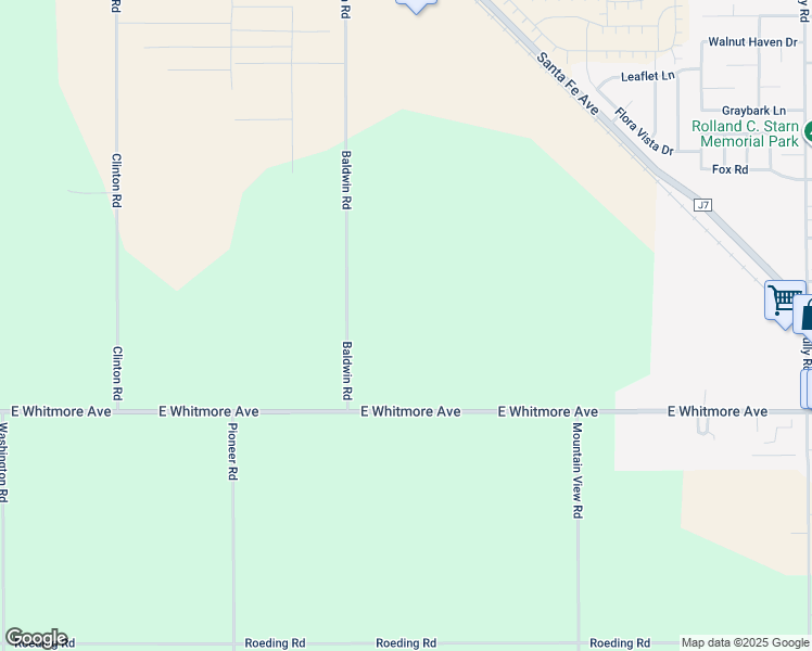 map of restaurants, bars, coffee shops, grocery stores, and more near 2232 Baldwin Road in Hughson