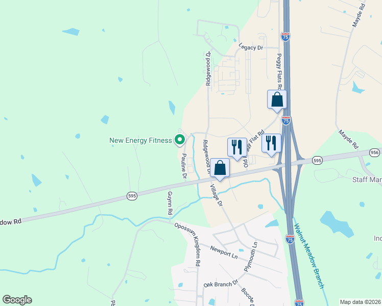 map of restaurants, bars, coffee shops, grocery stores, and more near 208 Pauline Drive in Berea
