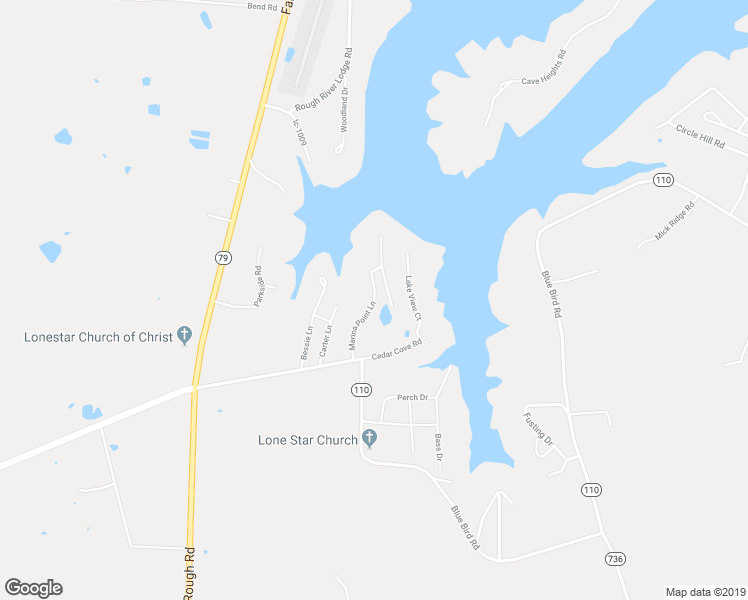 map of restaurants, bars, coffee shops, grocery stores, and more near Marina Point Lane in Falls of Rough