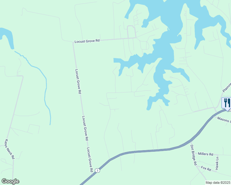 map of restaurants, bars, coffee shops, grocery stores, and more near 2 Creekwood Circle in Topping