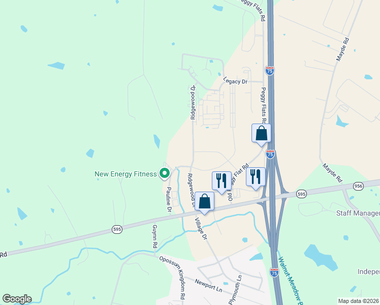 map of restaurants, bars, coffee shops, grocery stores, and more near 846 Ridgewood Drive in Berea
