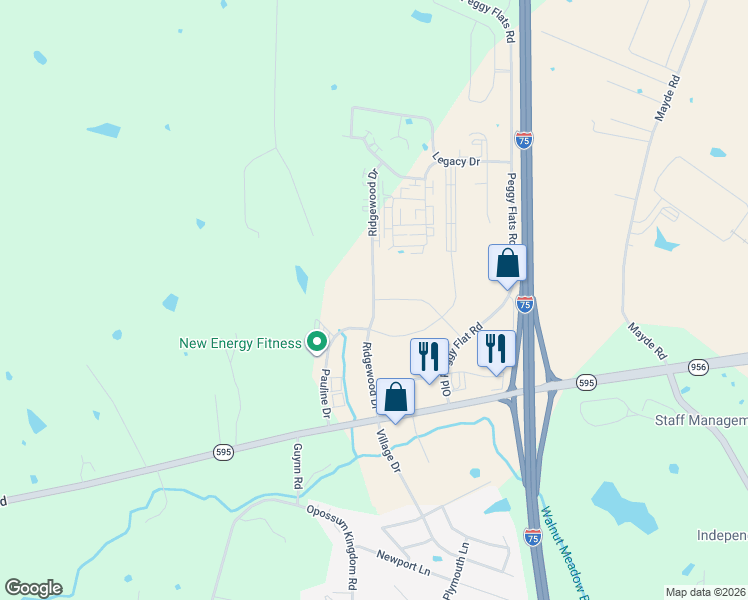 map of restaurants, bars, coffee shops, grocery stores, and more near 846 Ridgewood Drive in Berea