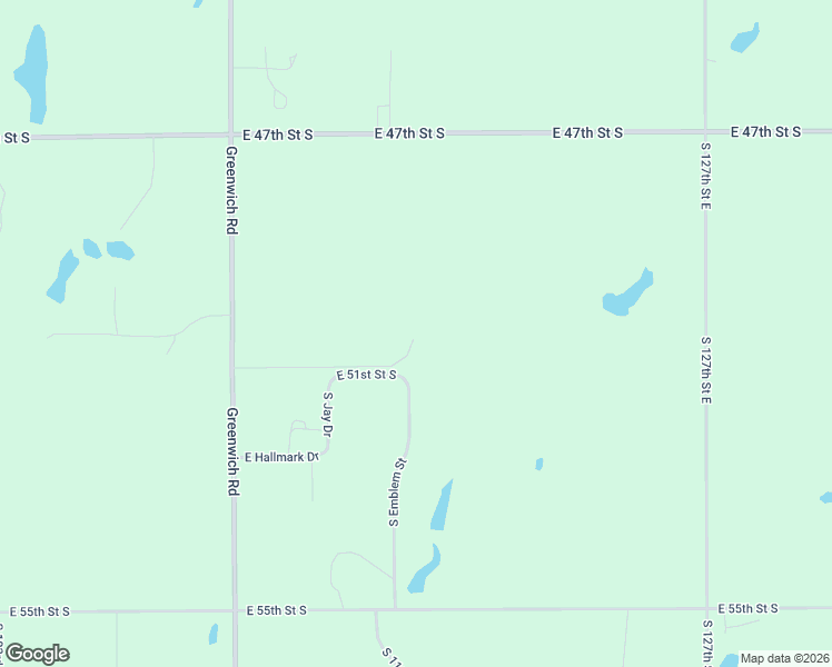 map of restaurants, bars, coffee shops, grocery stores, and more near 11700 East 51st Street South in Derby