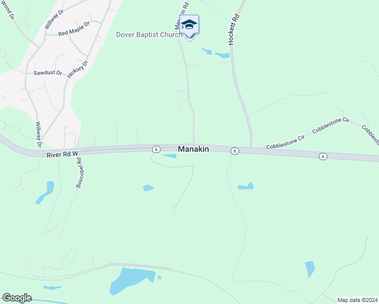 map of restaurants, bars, coffee shops, grocery stores, and more near 207 River Road West in Richmond