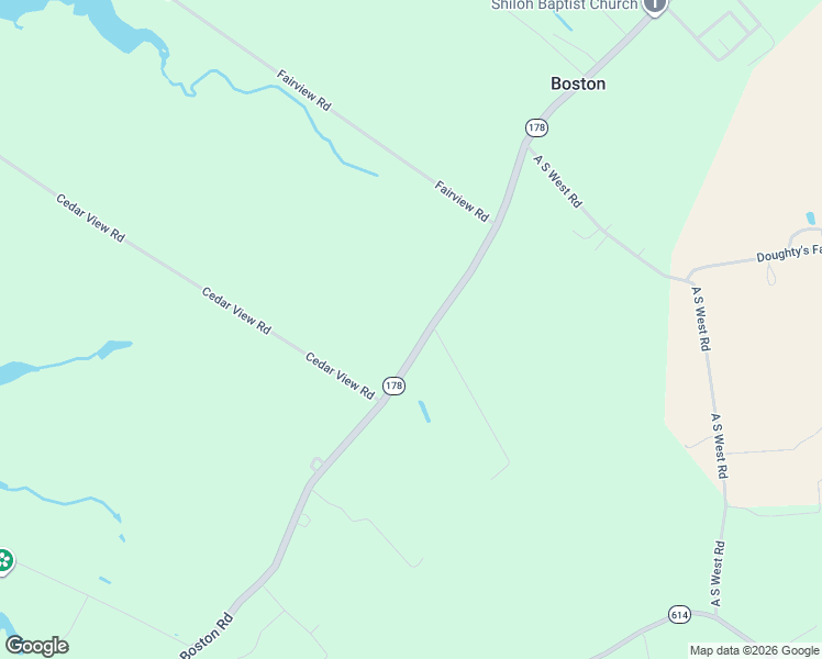 map of restaurants, bars, coffee shops, grocery stores, and more near 32168-32280 Boston Road in Painter